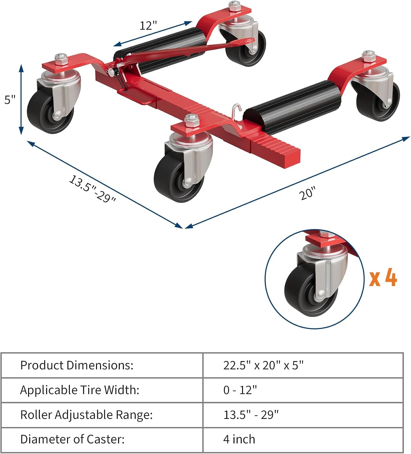 Tacleekii 2/4 Pezzi Carrello p - Car Jack recensione e prezzo