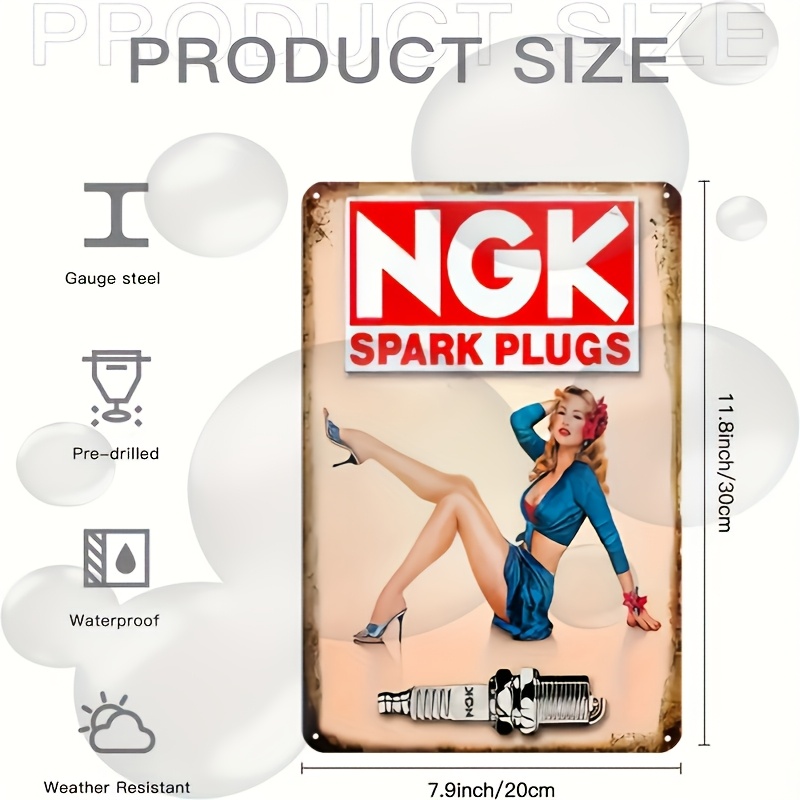 Targa in metallo con motivi a  - Spark Plug recensione e prezzo
